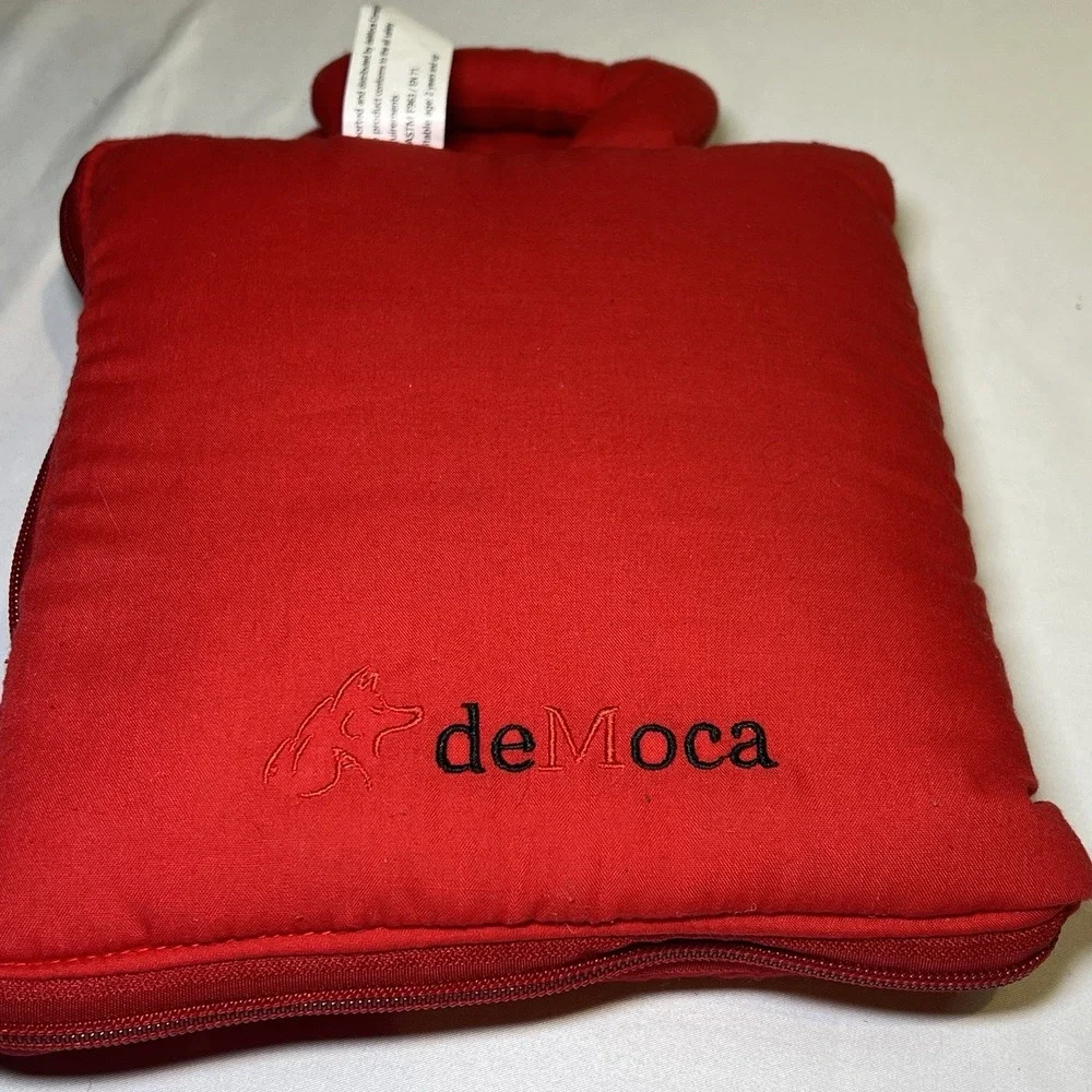 DEMOCA Red My Quiet Book Soft with‎ Carrying Handle Basic Fine Motor Skills EUC